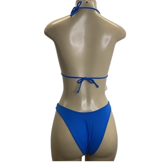 Zuliana Size Small Blue Triangle Bikini Set. Made in USA. New With Tags - Picture 5 of 7